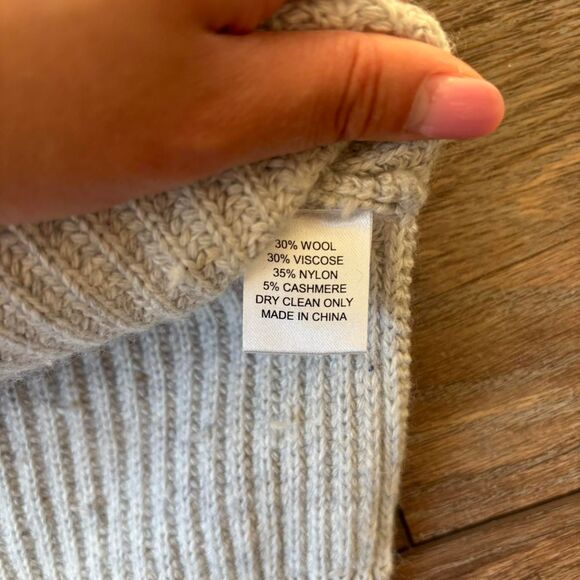 Tuckernuck cream Striped Turtleneck Knit Wool Blend Sz XS preppy chic - Picture 4 of 7